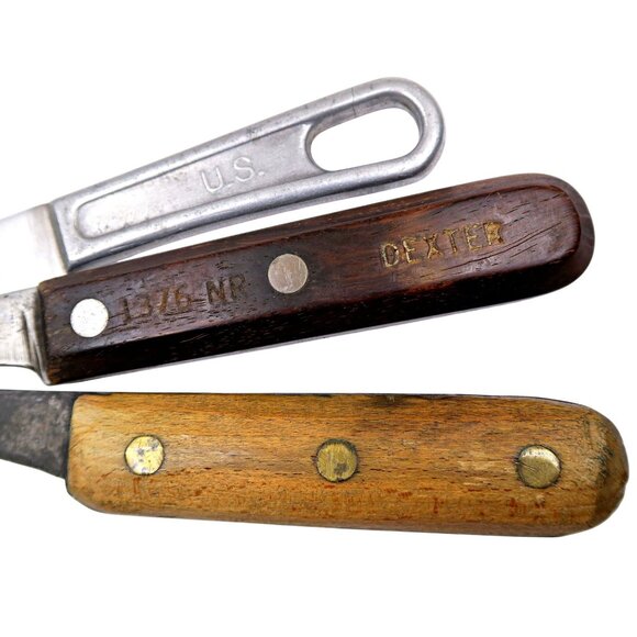 Vintage Utility Knife Trio – Dexter 1376, U.S. Mess Kit, Handmade Full Tang - Picture 3 of 6